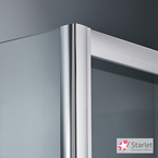Ημικυκλική καμπίνα ντουζιέρας QUADRANT 90 (87-89εκ.), Starlet Fabric Chrome